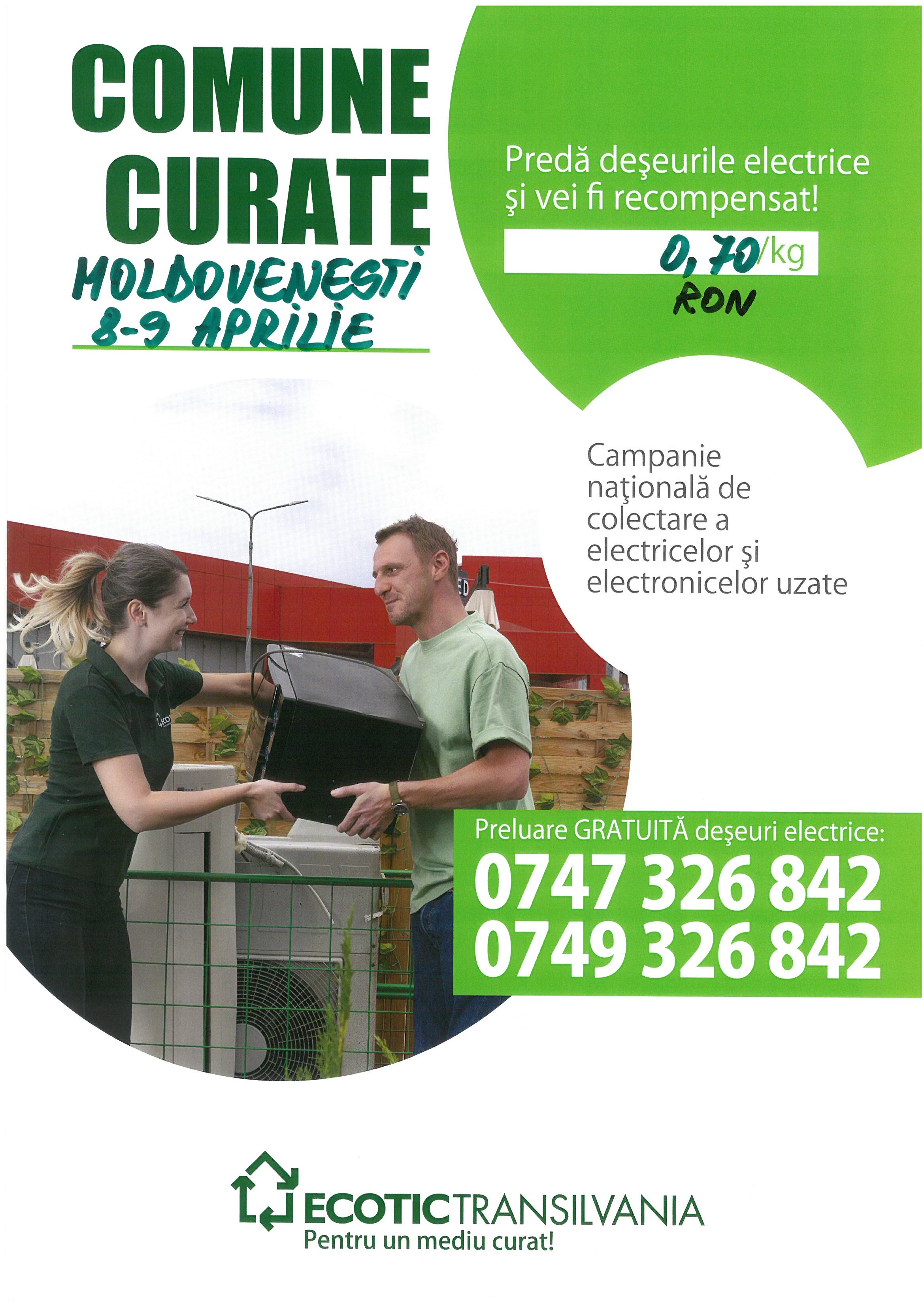 Anunț  colectare gratuită a deșeurilor electrice!